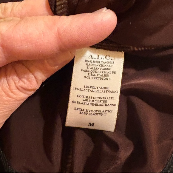 NWT A.L.C. Black Ruched Long Sleeve Midi Bodycon Dress - Picture 7 of 8